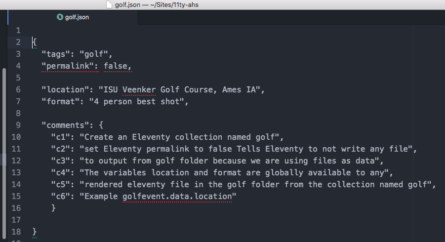 golf.json file is in golf folder