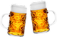 2 foaming frosty beers small icon png image