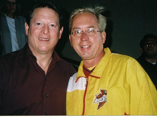AHS Ames High School 1972 Craig Stephenson with Al Gore in Ames Iowa 2000